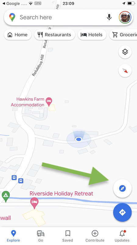 google maps rotate and move satellite view